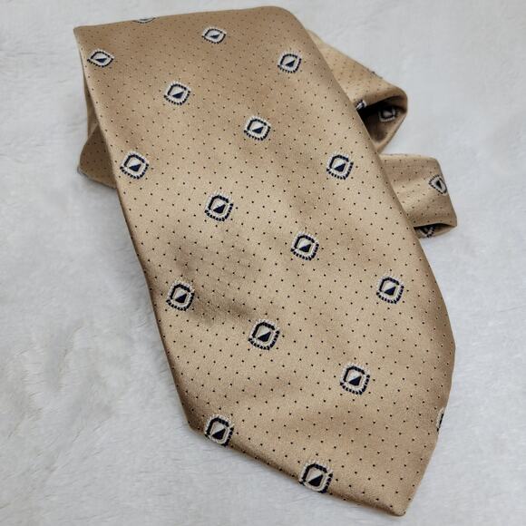 VTG 70s Golden Clasp by Prince Consort Gold Wide Kipper Polyester Point Neck Tie - Picture 10 of 12